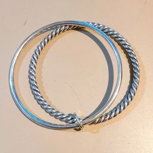 James Avery 925 Silver Bracelet Bangle Set